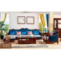 潤(rùn)潼新美式家具291#沙發(fā)（深藍(lán)）