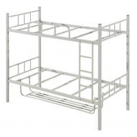 萬(wàn)昌家具：40方管鎖片雙層鐵床W-12#（加厚帶鞋架）