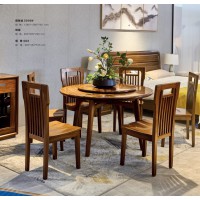 佐霖家具緬甸金絲柚木系列圓餐桌5008#、餐椅06#