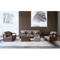 艾美儷家可可西里現(xiàn)代極簡黑金檀木家具：沙發(fā)KK3105#、長茶幾KK3306#、方茶幾KK3305#