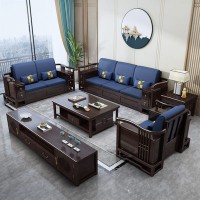 瑞聯(lián)新中式家具：809#高箱沙發(fā)+三件套