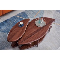 華夏國(guó)康卡迪婭輕奢極簡(jiǎn)黃檀木家具：K301大茶幾、K301小茶幾