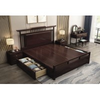 瑞聯(lián)新中式家具：A63#（抽屜高箱）床