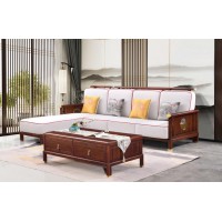 虔南世家天子系列南美黑檀新中式家具：Z132-3L#轉(zhuǎn)角沙發(fā)