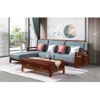 虔南世家天子系列南美黑檀新中式家具：Z130-3L#轉(zhuǎn)角沙發(fā)